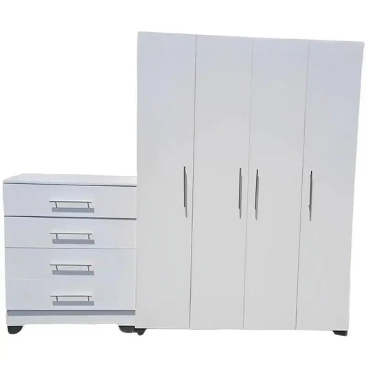 Freestanding 4 Door No Drawers & 4 Drawer Chest Combo | City CupboardsĀ®. Made in RSA - Quality. Pay on delivery. Full warranty & guarantee. 1-2 day delivery. Click for more.