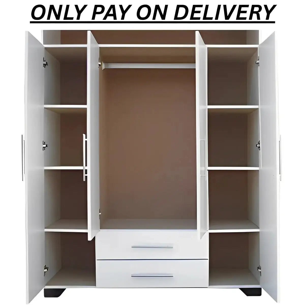 Cheap Wardrobe Combo With 4 Door & 4 Drawer Chest | City CupboardsĀ®. Made in RSA - Quality. Pay on delivery. Full warranty & guarantee. 1-2 day delivery. Click here.