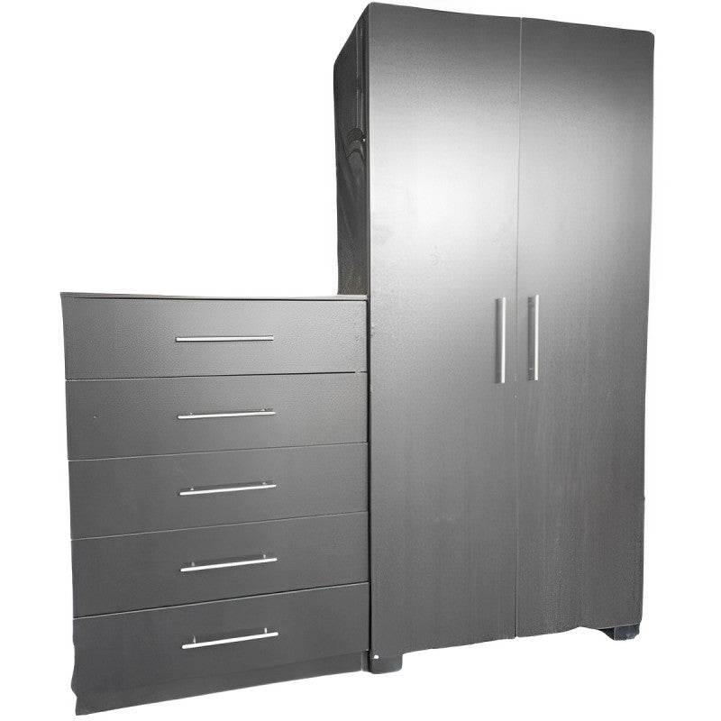 2 Door With No Drawers With 5 Drawer Chest Combo | City Cupboards®. Made in RSA - highest quality. Pay on delivery. Full warranty & guarantee. 1-2 day delivery. Click for more.