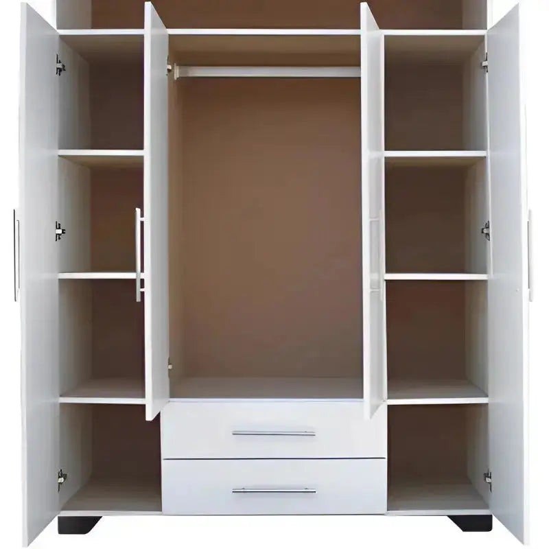 Freestanding 4 Door Wardrobe for Sale With Drawers | City Cupboards®. Made in RSA - Quality. Pay on delivery. Full warranty & guarantee. 1-2 day delivery. Click for more.
