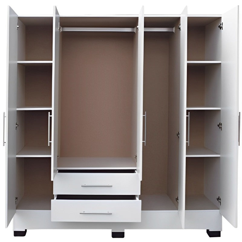 5 Door Wardrobe and Shoe Rack Bedroom Furniture Combo | City Cupboards®. Made in RSA - highest quality. Only pay on delivery. Full warranty. 2 day delivery. Click for more.