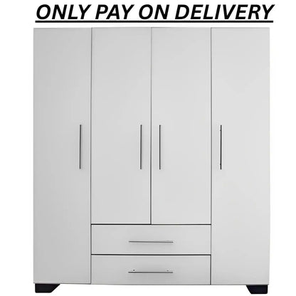 Cheap Wardrobe Combo With 4 Door & 4 Drawer Chest | City Cupboards®. Made in RSA - Quality. Pay on delivery. Full warranty & guarantee. 1-2 day delivery. Click here.