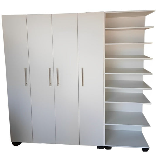 Freestanding 4 Door With No Drawers and Shoe Stand Combo | City Cupboards®. Made in RSA - Quality. Pay on delivery. Full warranty & guarantee. 1-2 day delivery. Click here.